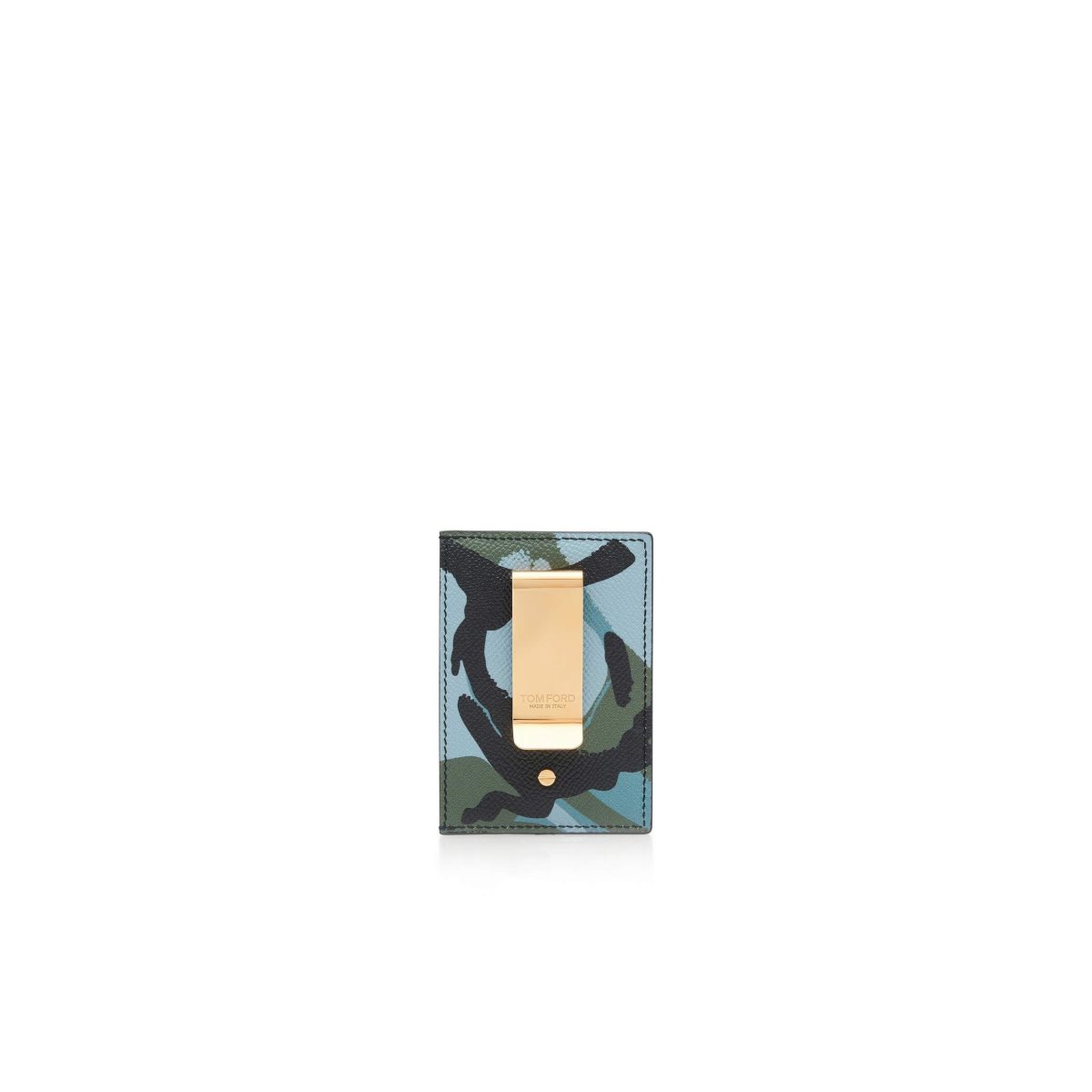 Carteras Pequeñas Tom Ford Camo Print Money Clip Cardholder Hombre Azules | 02GVMLRFS