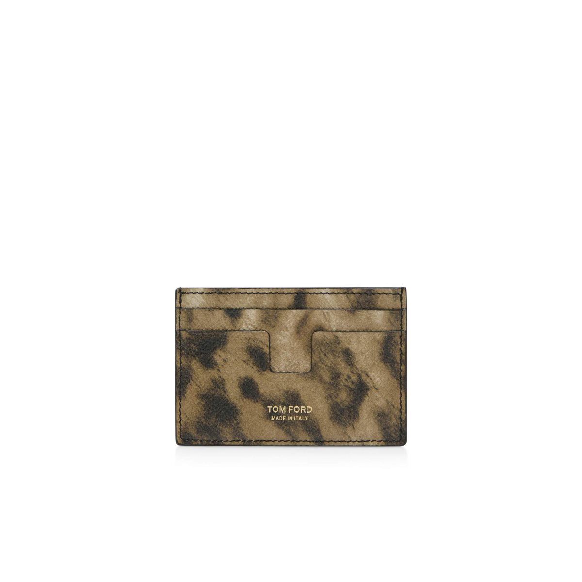 Carteras Pequeñas Tom Ford Distressed Leopard Print Classic Cardholder Hombre Leopardo | 36GXYWVSM