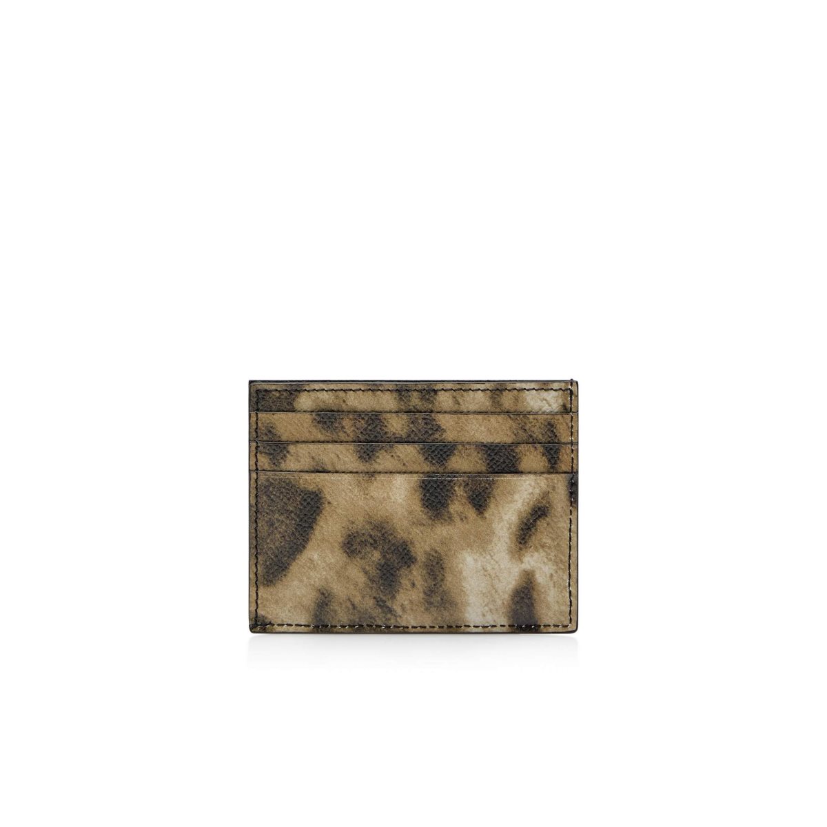 Carteras Pequeñas Tom Ford Distressed Leopard Print Cardholder Hombre Leopardo | 38XCYUGBD