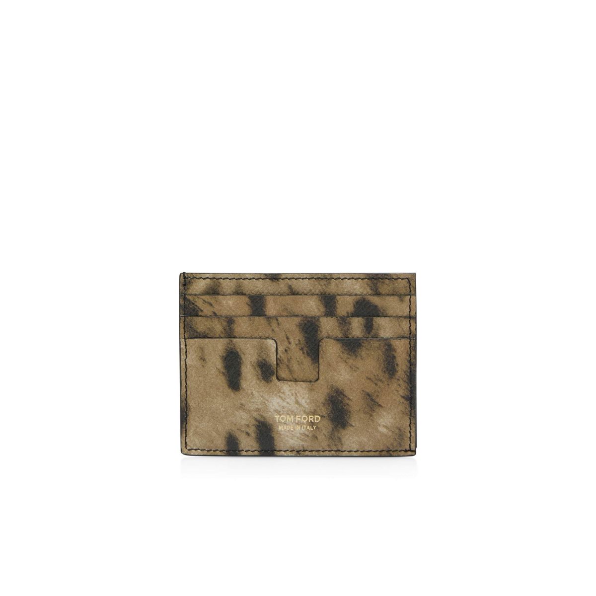 Carteras Pequeñas Tom Ford Distressed Leopard Print Cardholder Hombre Leopardo | 38XCYUGBD