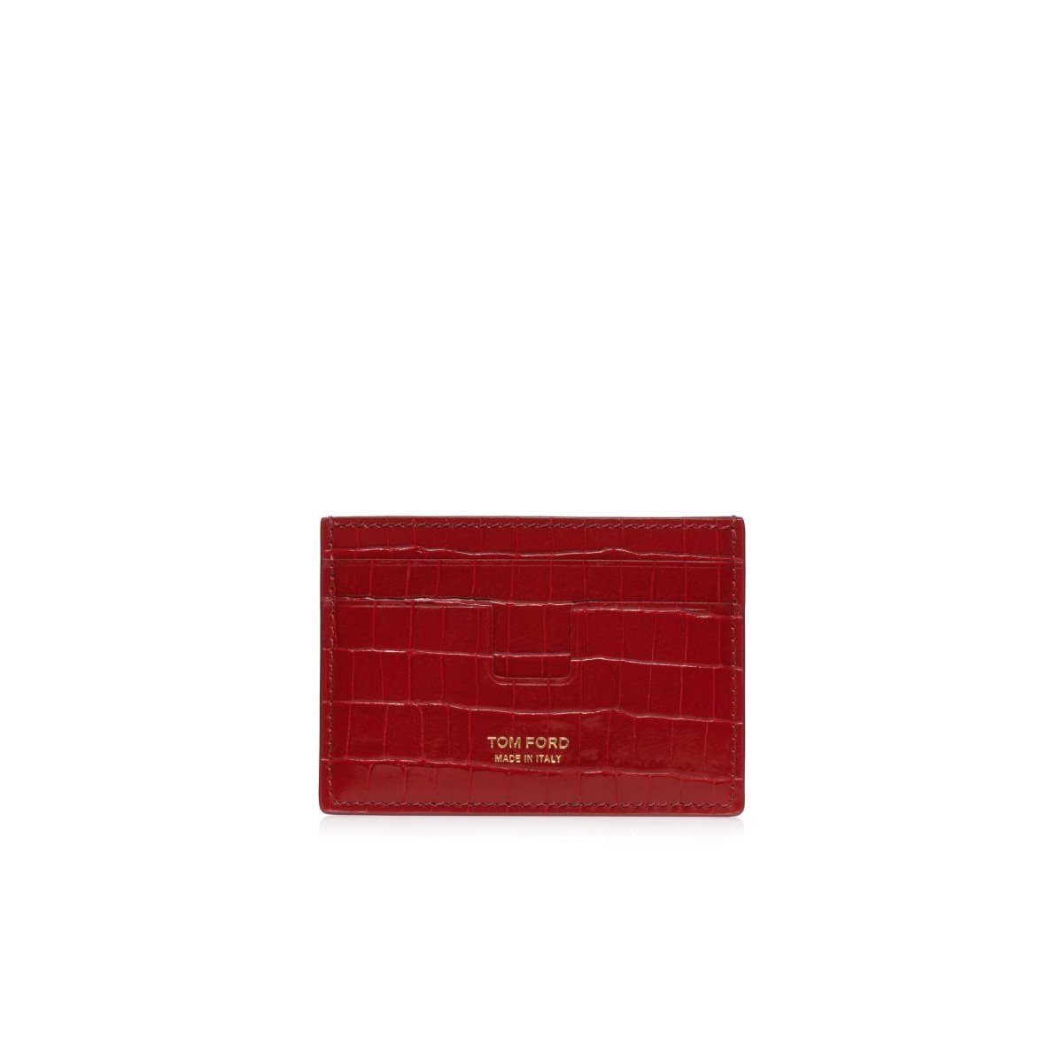 Carteras Pequeñas Tom Ford Glossy Printed Croc Money Clip Cardholder Hombre Rojos Oscuro | 93UNAGZSQ