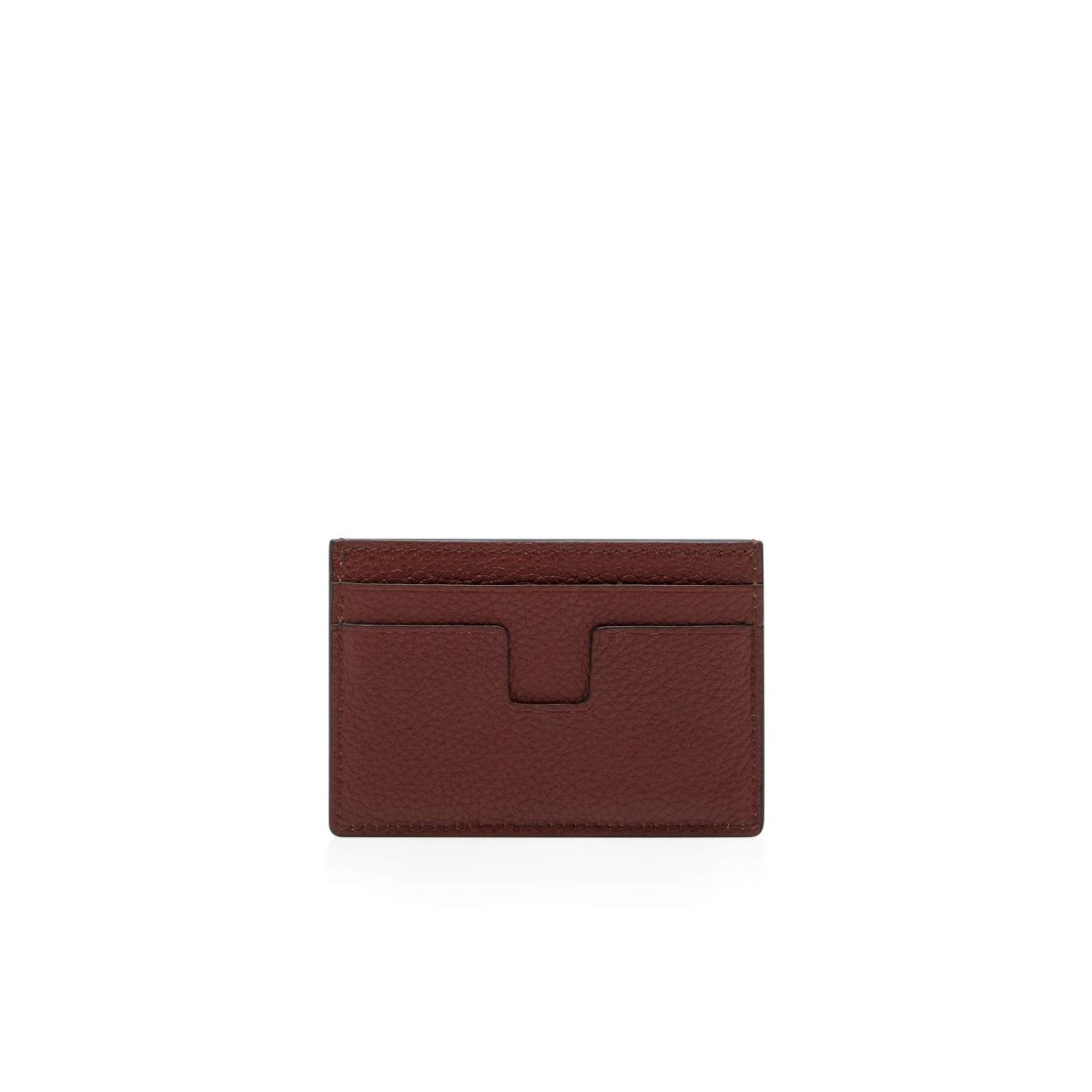 Carteras Pequeñas Tom Ford Grain Cuero Classic Cardholder Hombre Marrom | 02KIYLWRD