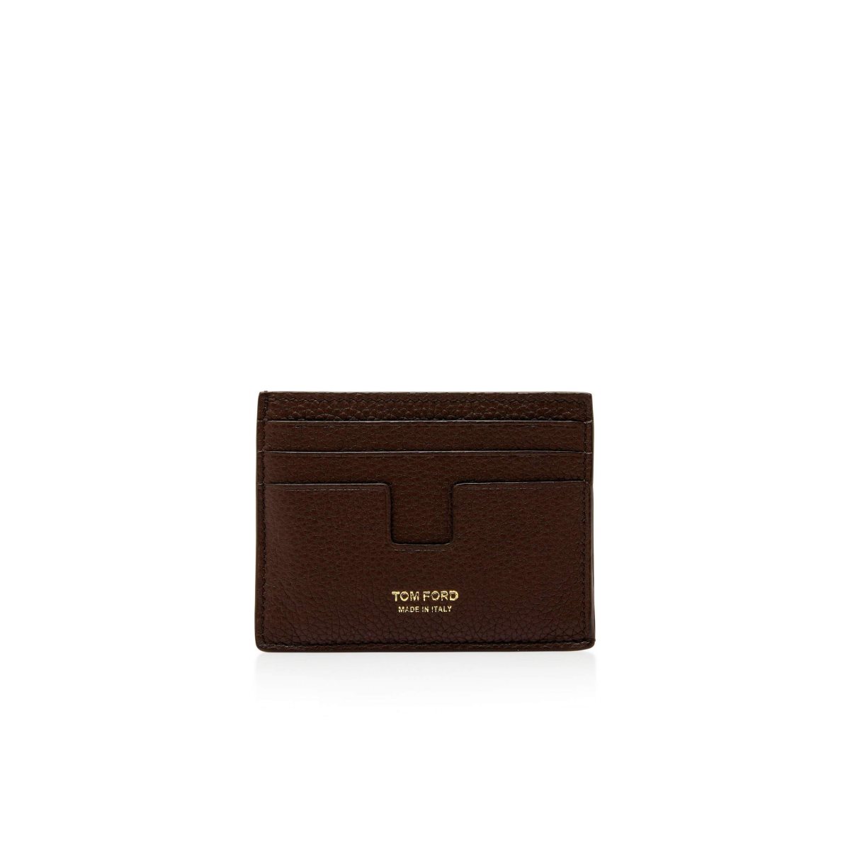 Carteras Pequeñas Tom Ford Grain Cuero Classic Cardholder Hombre Marrom | 15JPEBYTA