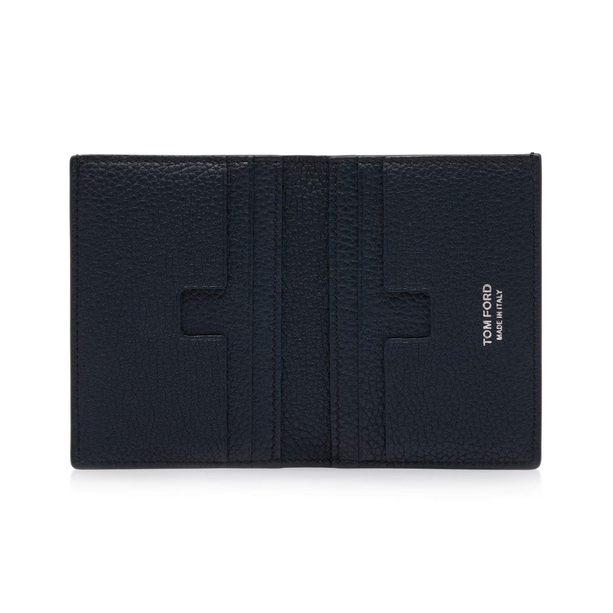 Carteras Pequeñas Tom Ford Grain Cuero Folding Cardholder Hombre Azules | 53WAONFPV