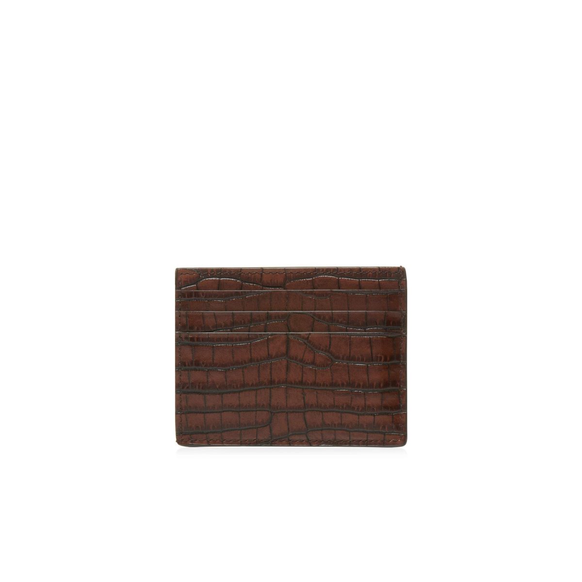 Carteras Pequeñas Tom Ford Printed Alligator Cardholder Hombre Marrom | 09OKCXJVF