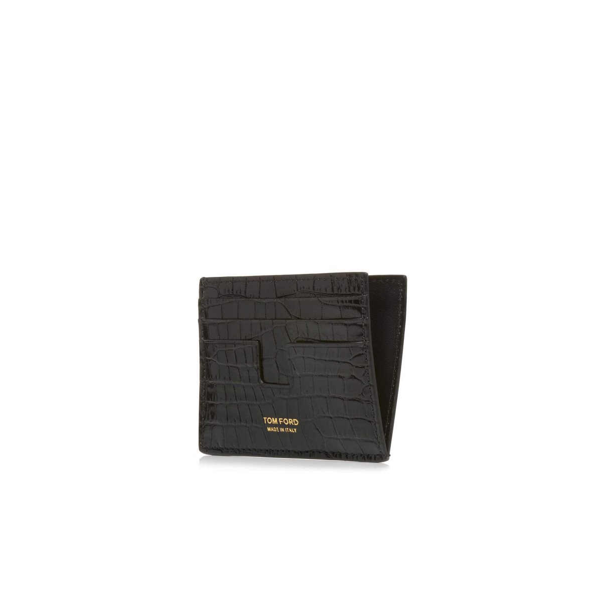 Carteras Pequeñas Tom Ford Printed Alligator Cardholder Hombre Negros | 94PHELVIF