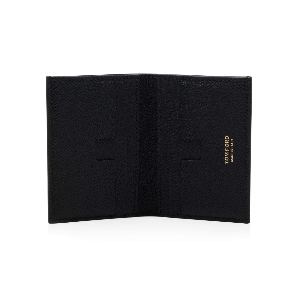 Carteras Pequeñas Tom Ford Small Grain Cuero Folding Cardholder Hombre Negros | 37EVJSHZC