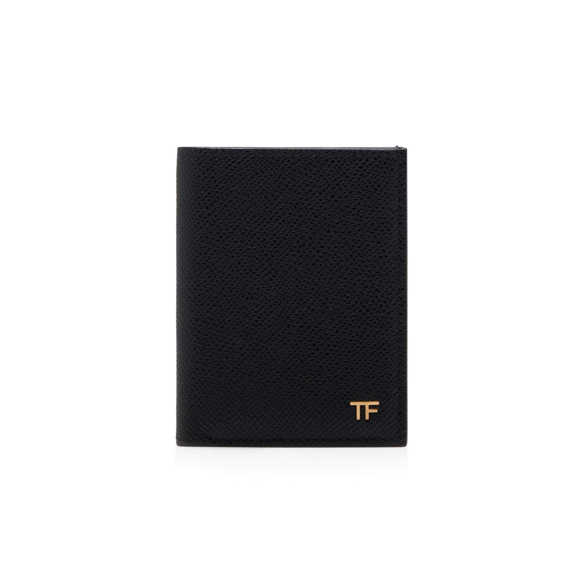 Carteras Pequeñas Tom Ford Small Grain Cuero Folding Cardholder Hombre Negros | 37EVJSHZC