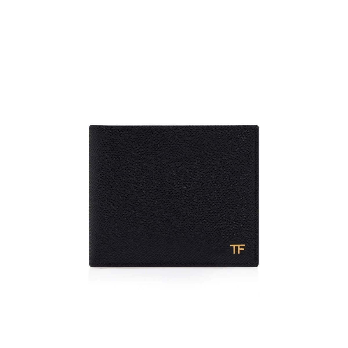 Carteras Pequeñas Tom Ford Small Grain Cuero Bifold Wallet Hombre Negros | 52KQDZMLN