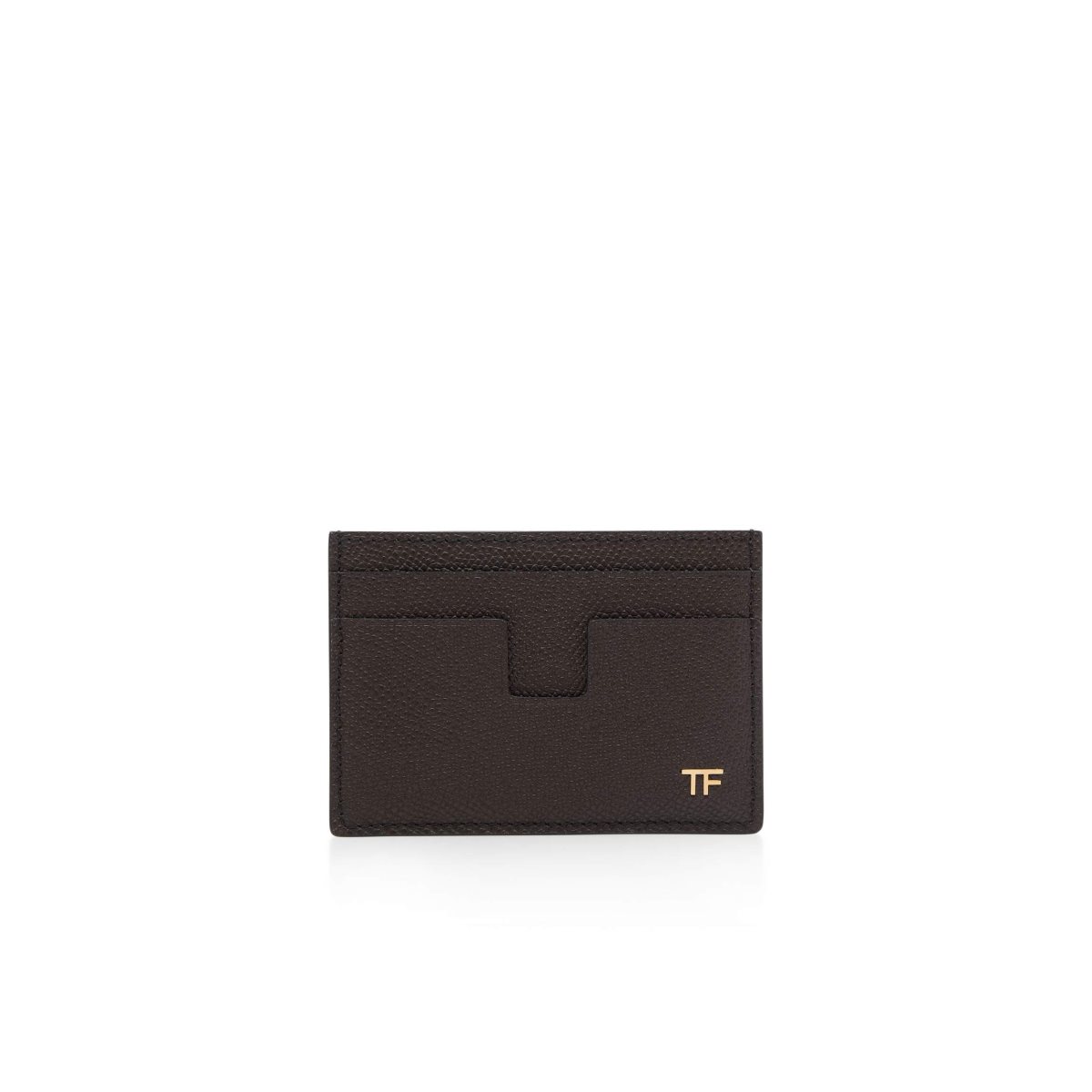 Carteras Pequeñas Tom Ford Small Grain Cuero Money Clip Cardholder Hombre Marrom | 56EHJKIVA