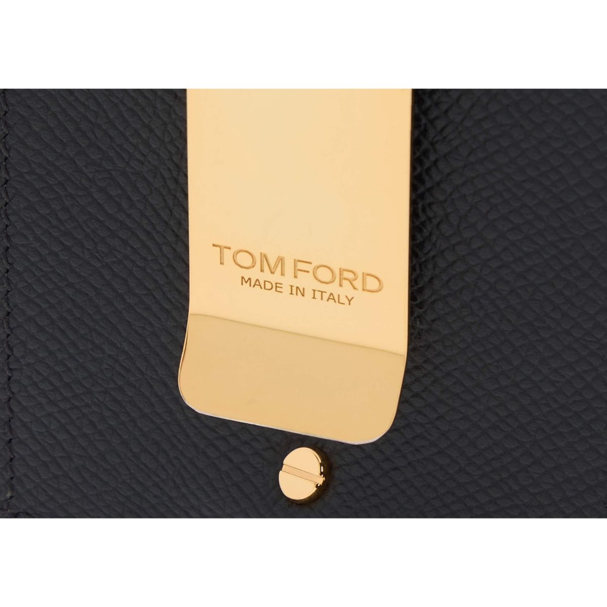 Carteras Pequeñas Tom Ford Small Grain Cuero Money Clip Cardholder Hombre Negros | 69IFZVUJR