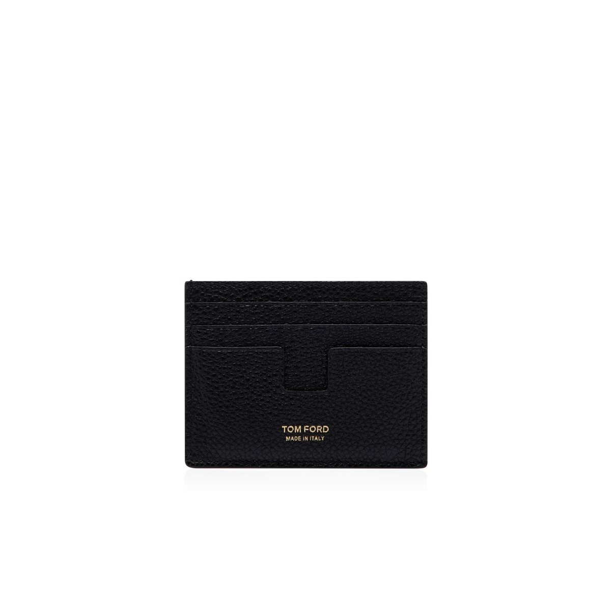 Carteras Pequeñas Tom Ford Two-tone Grain Cuero Cardholder Hombre Negros Marrom | 09SRPAWNC