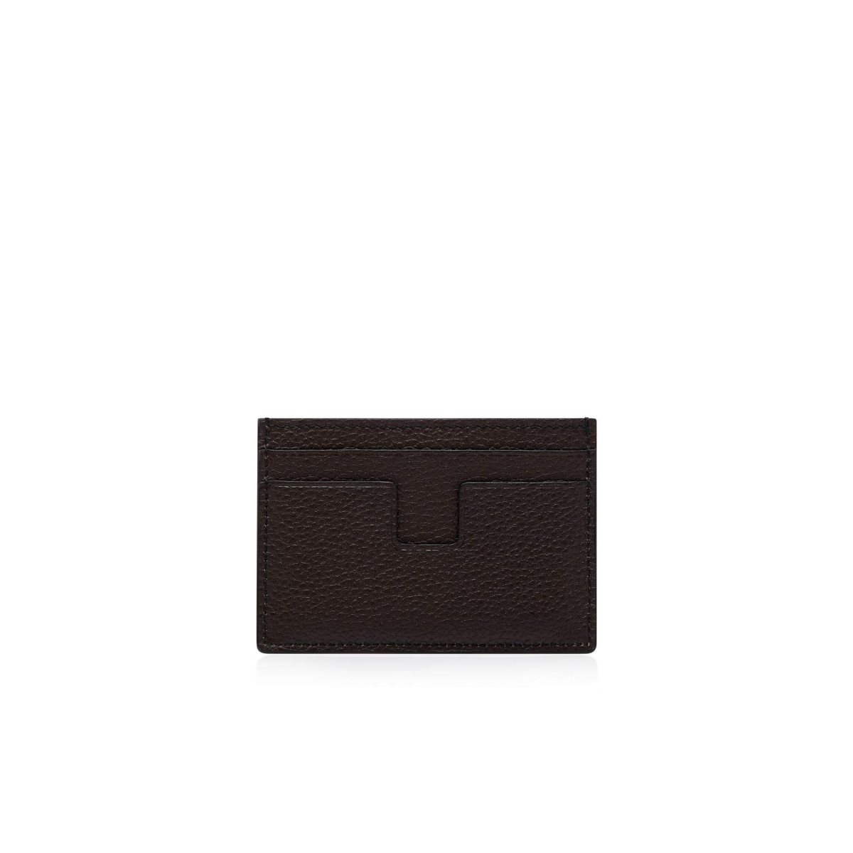 Carteras Pequeñas Tom Ford Two-tone Grain Cuero Classic Cardholder Hombre Negros Marrom | 65PKAXEUI