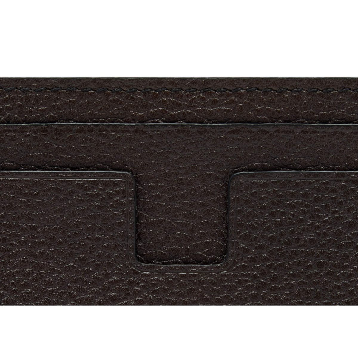 Carteras Pequeñas Tom Ford Two-tone Grain Cuero Classic Cardholder Hombre Negros Marrom | 65PKAXEUI