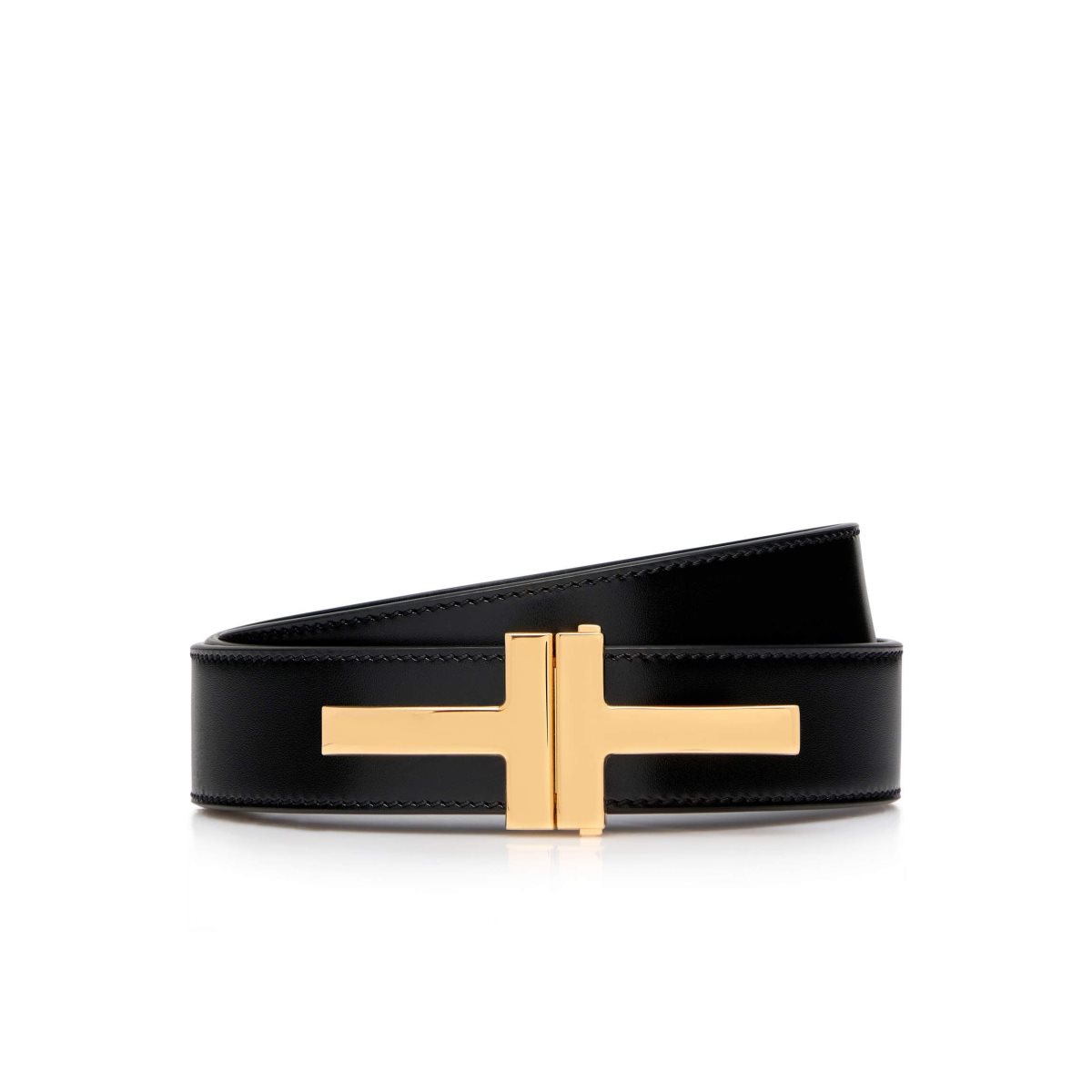 Cinturones Tom Ford Double T Hombre Negros | 70BANHWDS