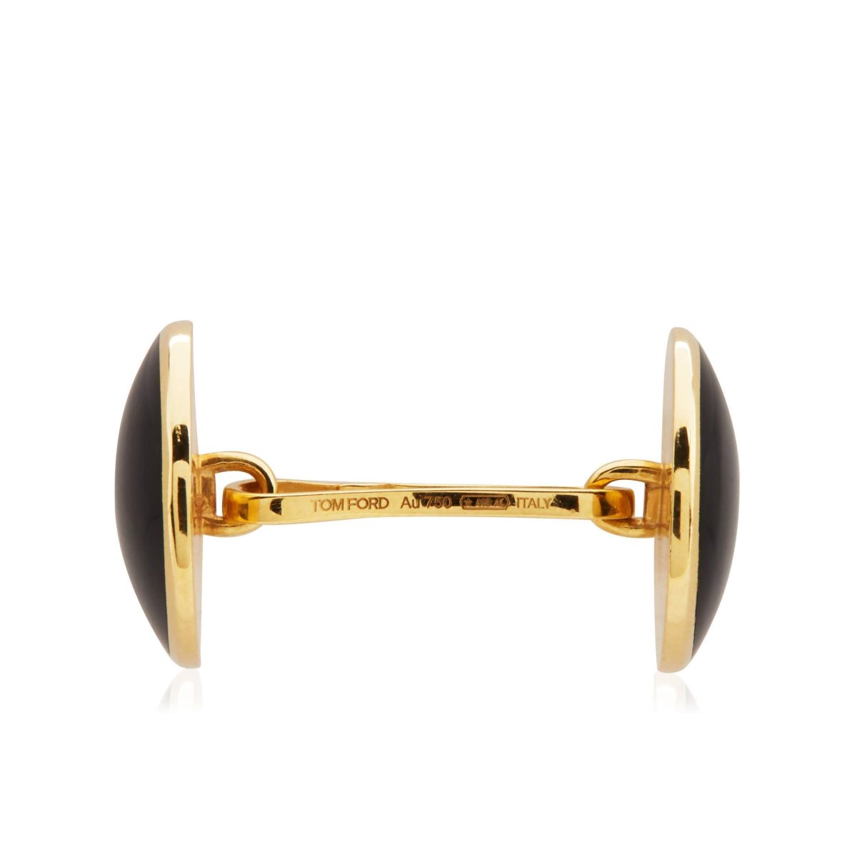 Joyería Tom Ford Onyx Round Cufflinks Hombre Dorados Negros | 53BZSWYCJ