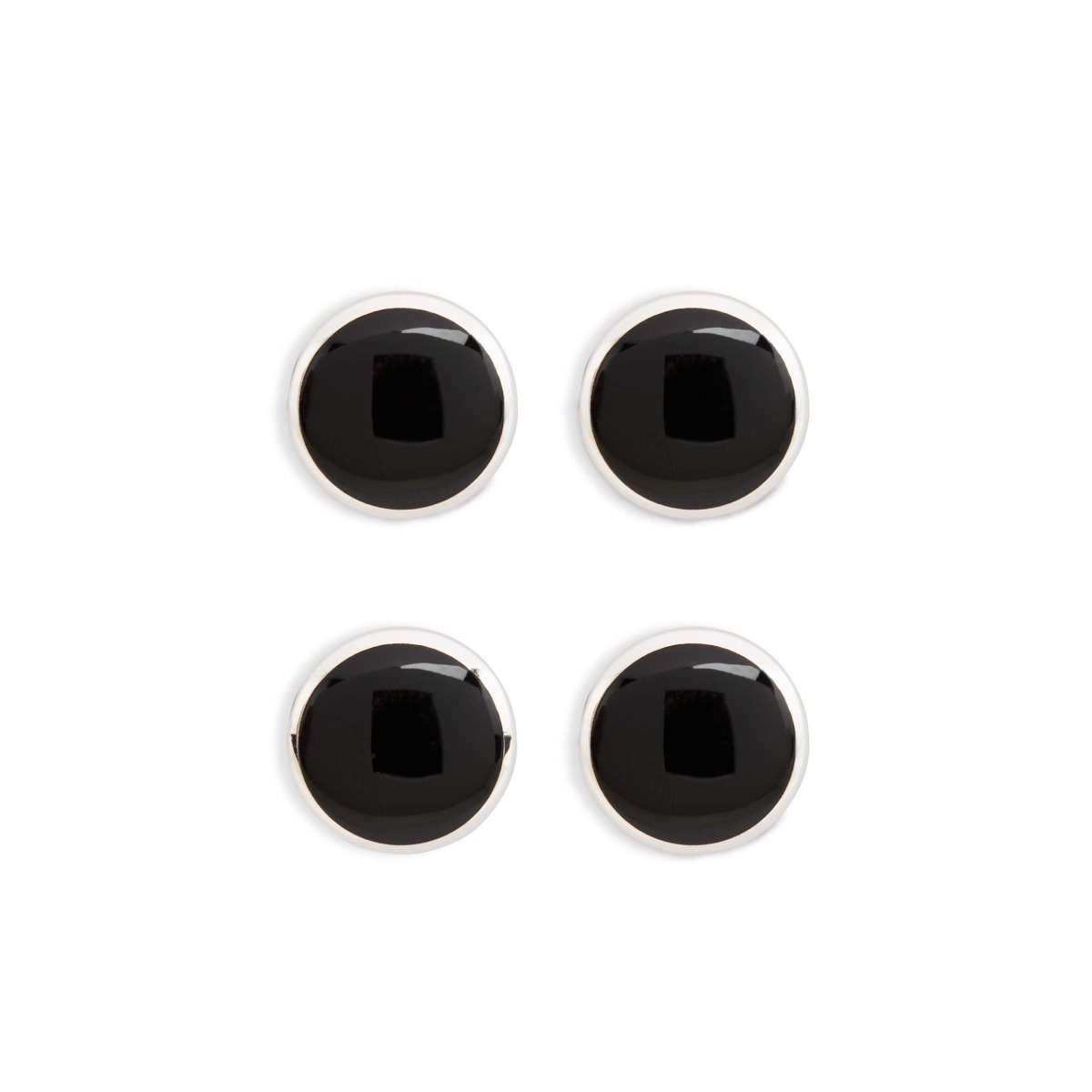 Joyería Tom Ford Onyx Round Shirt Studs Hombre Blancos Dorados | 18FCMBIUE