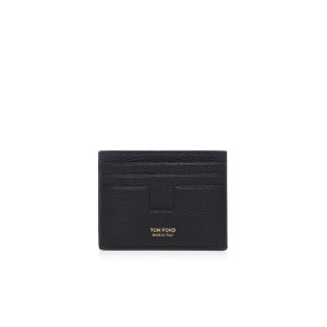 Carteras Pequeñas Tom Ford Grain Cuero Cardholder Hombre Negros | 72VIYKRAC