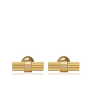 Joyería Tom Ford A Rayas T Cufflinks Hombre Dorados | 32NOCIEJU