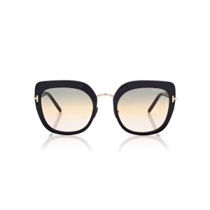 Lentes De Sol Tom Ford Virginia Mujer Negros | 73IZKFERV